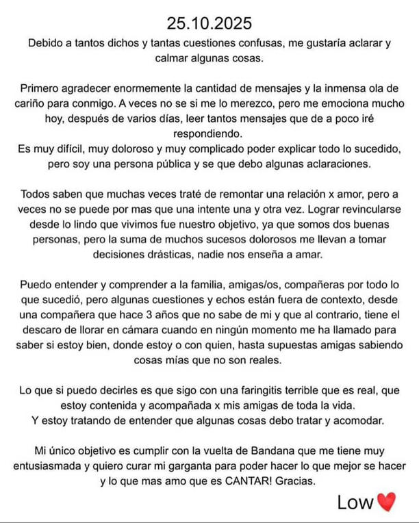 Lowrdez Fernández reapareció en sus redes, mostró una foto de cómo está y apuntó picante contra Lissa Vera