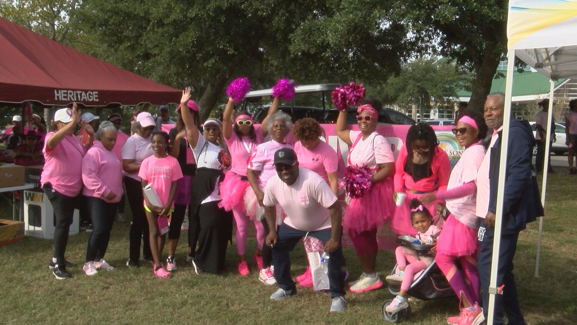 Hundreds gather for 15th annual Bras Across the River breast cancer ...