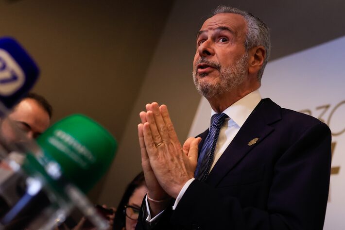 O presidente da COP André Corrêa do Lago após a cerimônia de abertura da Pré-COP, em Brasília Foto: WILTON JUNIOR
