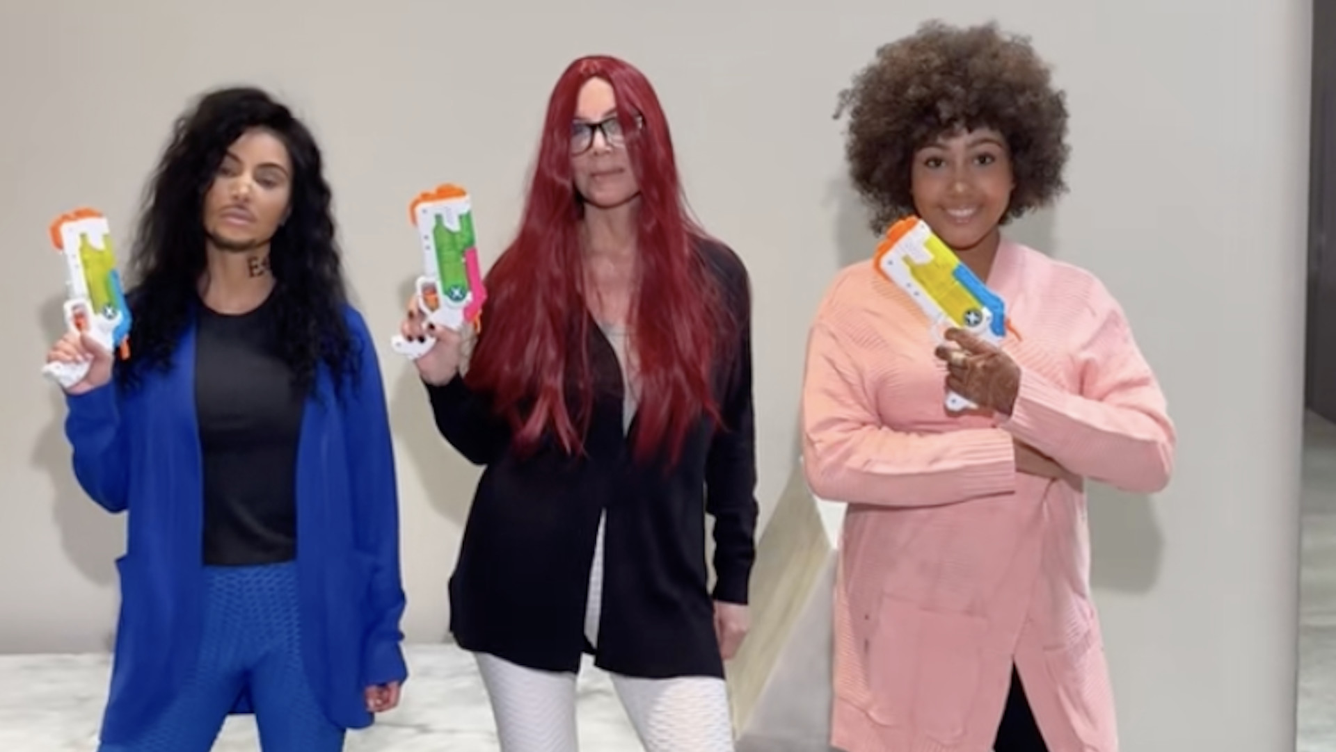 Kim Kardashian, North West, and Kris Jenner Dress Up As TikTokers for