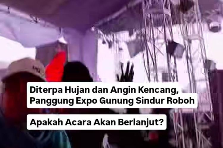 Viral! Angin Kencang Hancurkan Panggung Expo di Gunung Sindur Bogor
