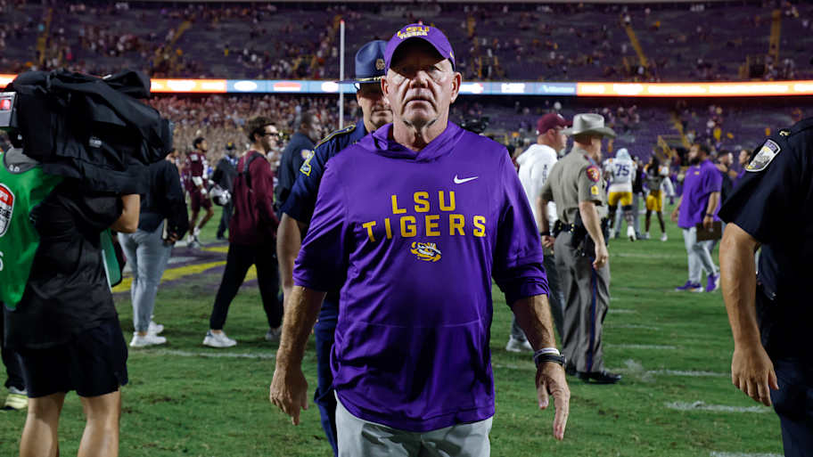 Former LSU coach trolls Brian Kelly with tackling dummy stunt at Texas A&M