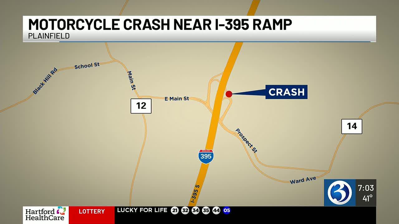 LifeStar called following motorcycle crash near I-395 ramp in Plainfield