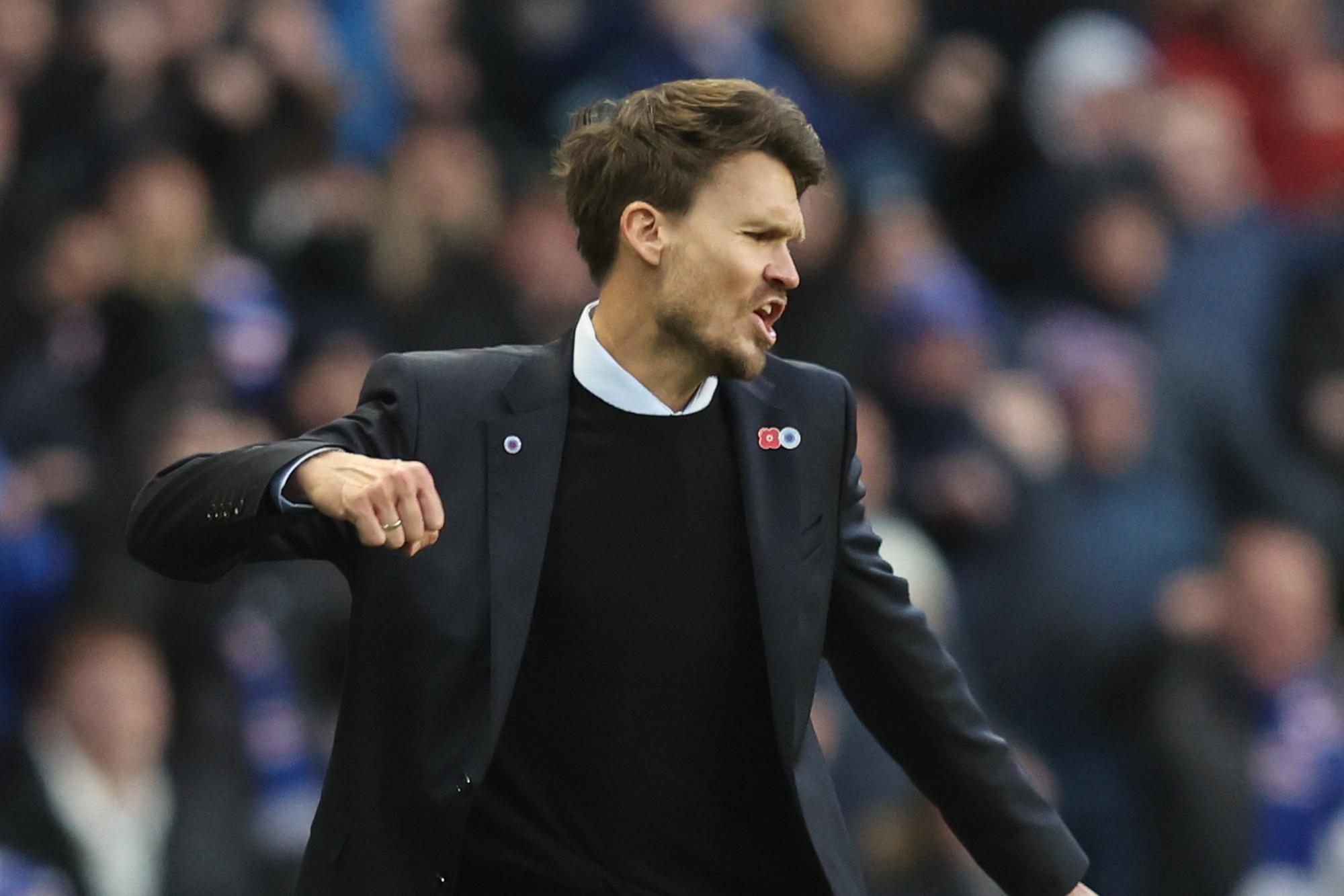 Danny Rohl celebrates victory in first home game in charge of Rangers