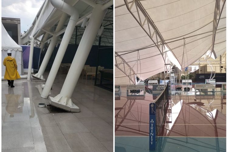 Hujan Deras dan Angin Kencang Hancurkan Atap Padel Club Jakarta Barat, Tak Ada Korban