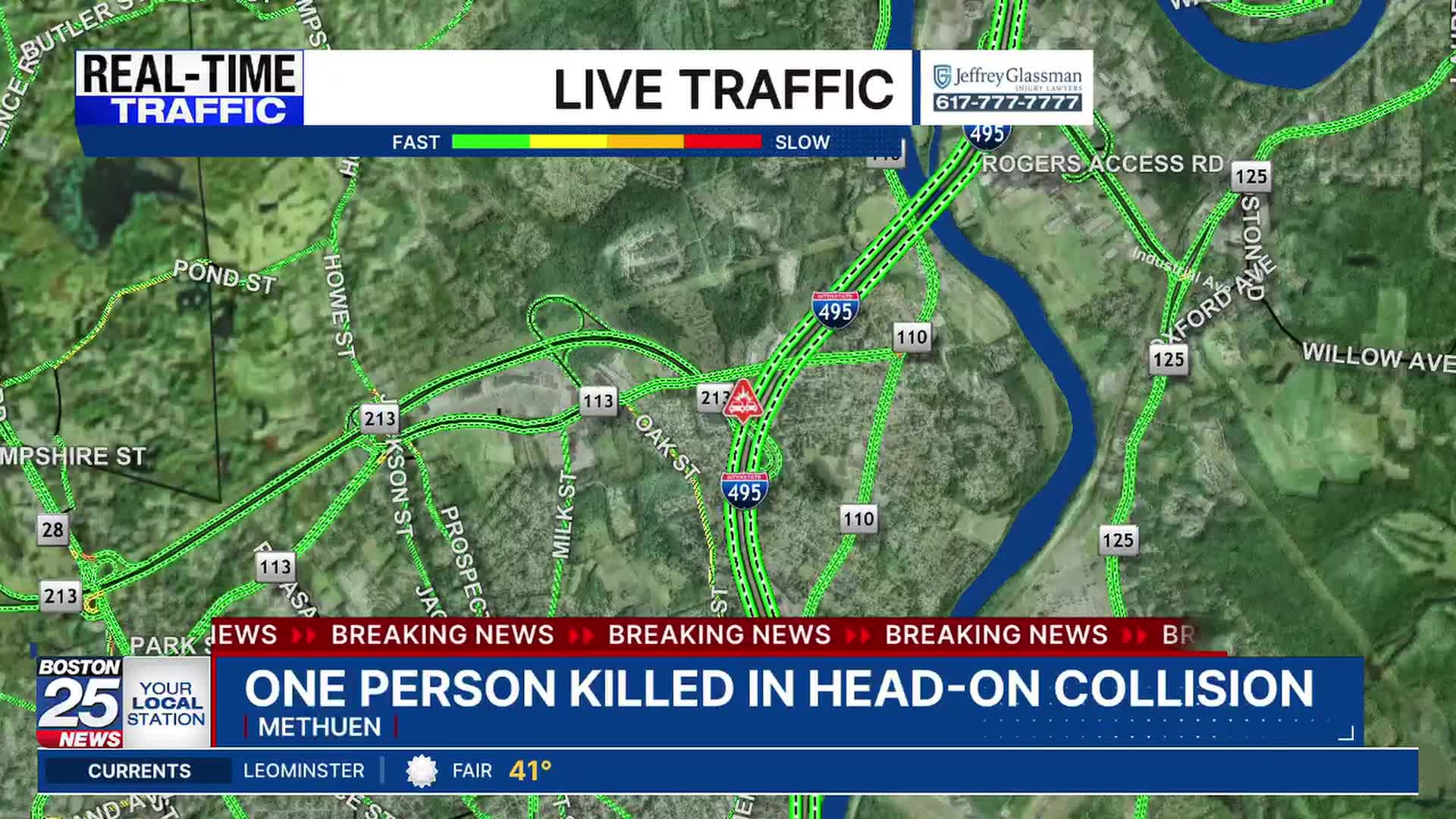 One killed, another injured in crash involving wrong-way driver in Methuen