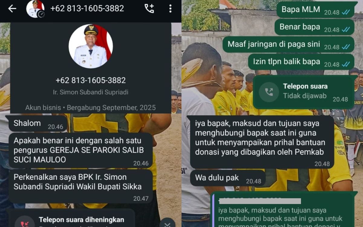 Waspada Penipuan! Nama Wabup Sikka Disalahgunakan, Simon Subandi Bantah Nomor Ini Miliknya