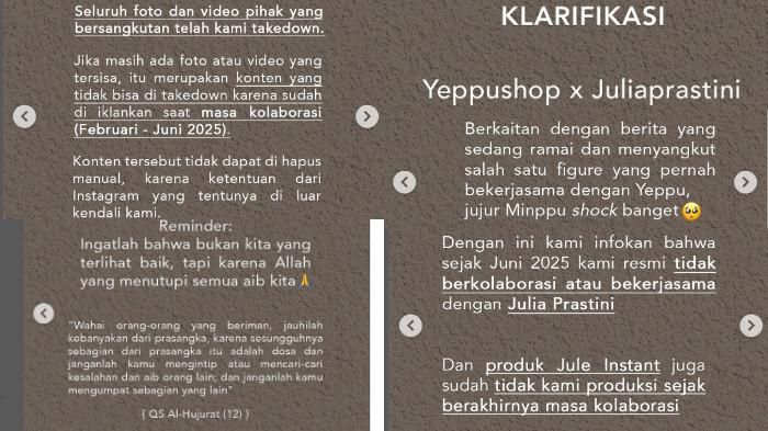 Julia Prastini Dikabarkan Langgar Syariat, 6 Brand Putus Kontrak