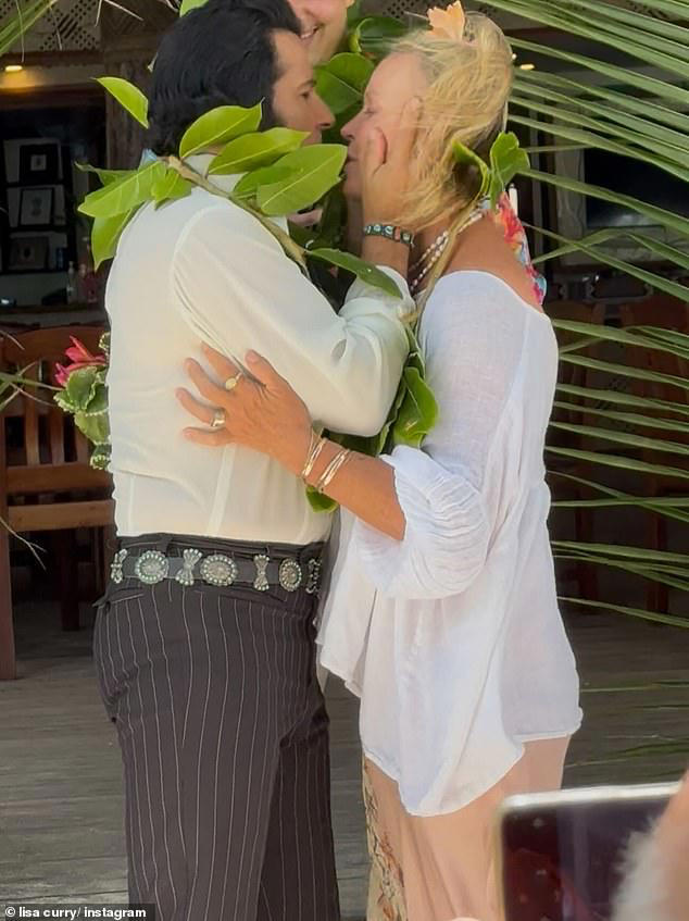 Lisa Curry is every inch the blushing bride as she weds AGAIN in ...