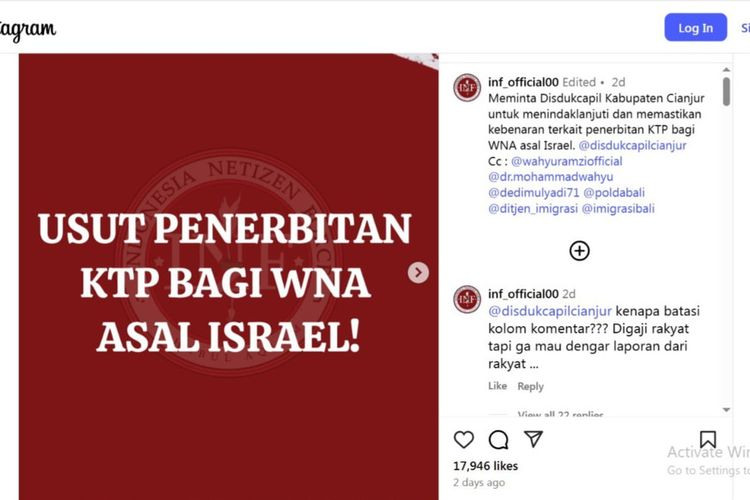 KTP WNA Israel di Cianjur Dicurigai Palsu, Disdukcapil Tidak Temukan Data
