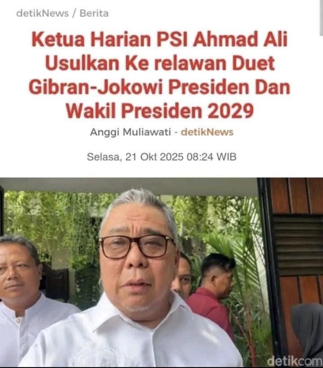 Pemeriksaan Fakta: PSI Usulkan Gibran-Jokowi 2029?