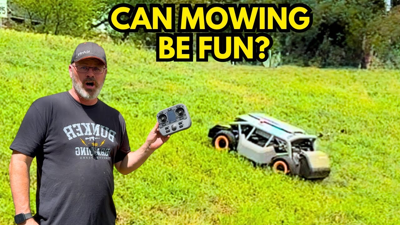 Lawn maintenance simplified with this remote controlled mower
