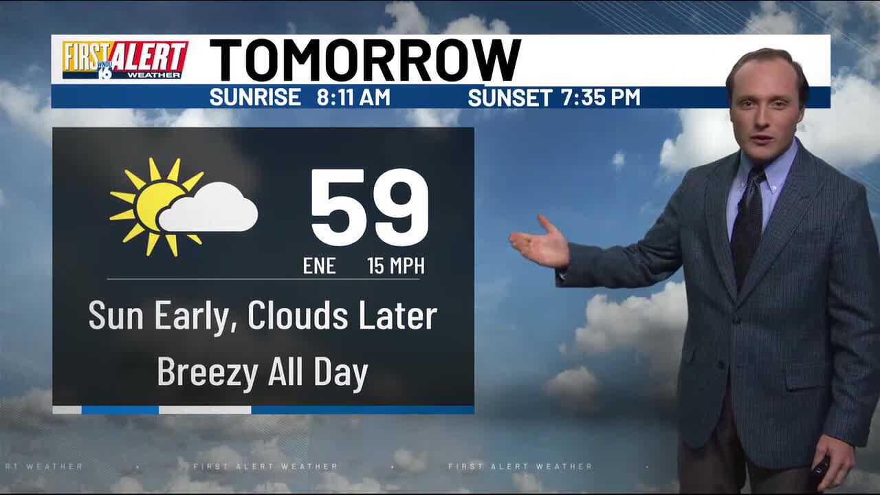 First Alert Forecast: Warm start to week, Cloudy and cool finish