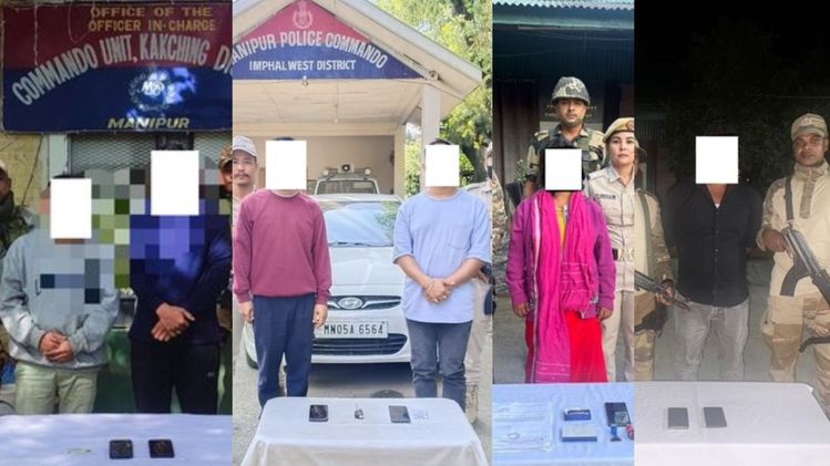 Manipur police arrest six militants in coordinated operations across ...