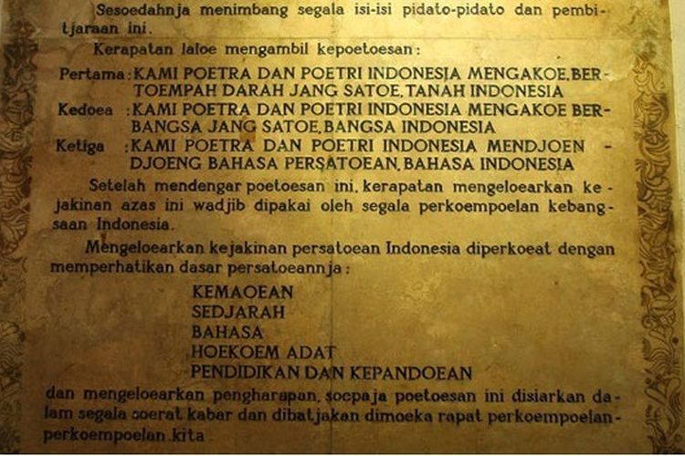Teks Sumpah Pemuda 28 Oktober 1928 dan Maknanya