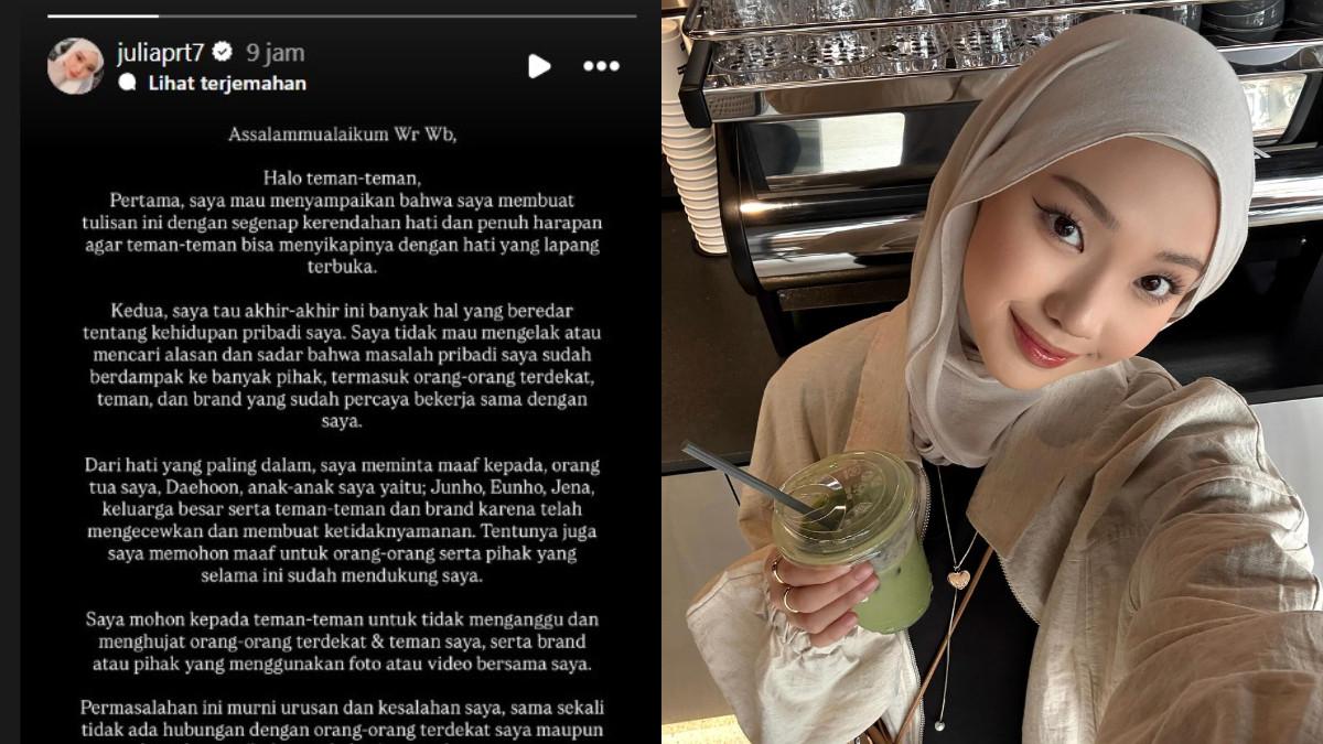 Curhatan Na Daehoon di IG Story Usai Gugat Cerai Julia Prastini, Segala Sesuatu Memiliki Awal dan Ak