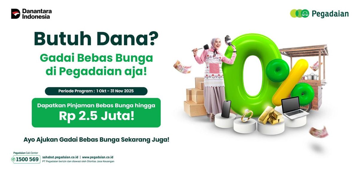 Pegadaian Hadirkan Program Gadai Tanpa Bunga, Solusi Finansial Cepat dan Ringan