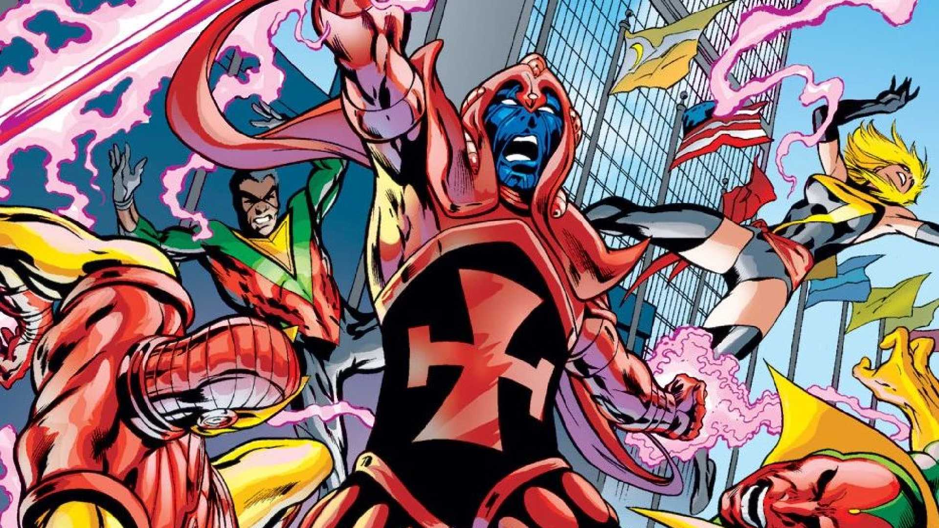 The Avengers react to Nathaniel Richards' new weapon in The Kang Dynasty cover