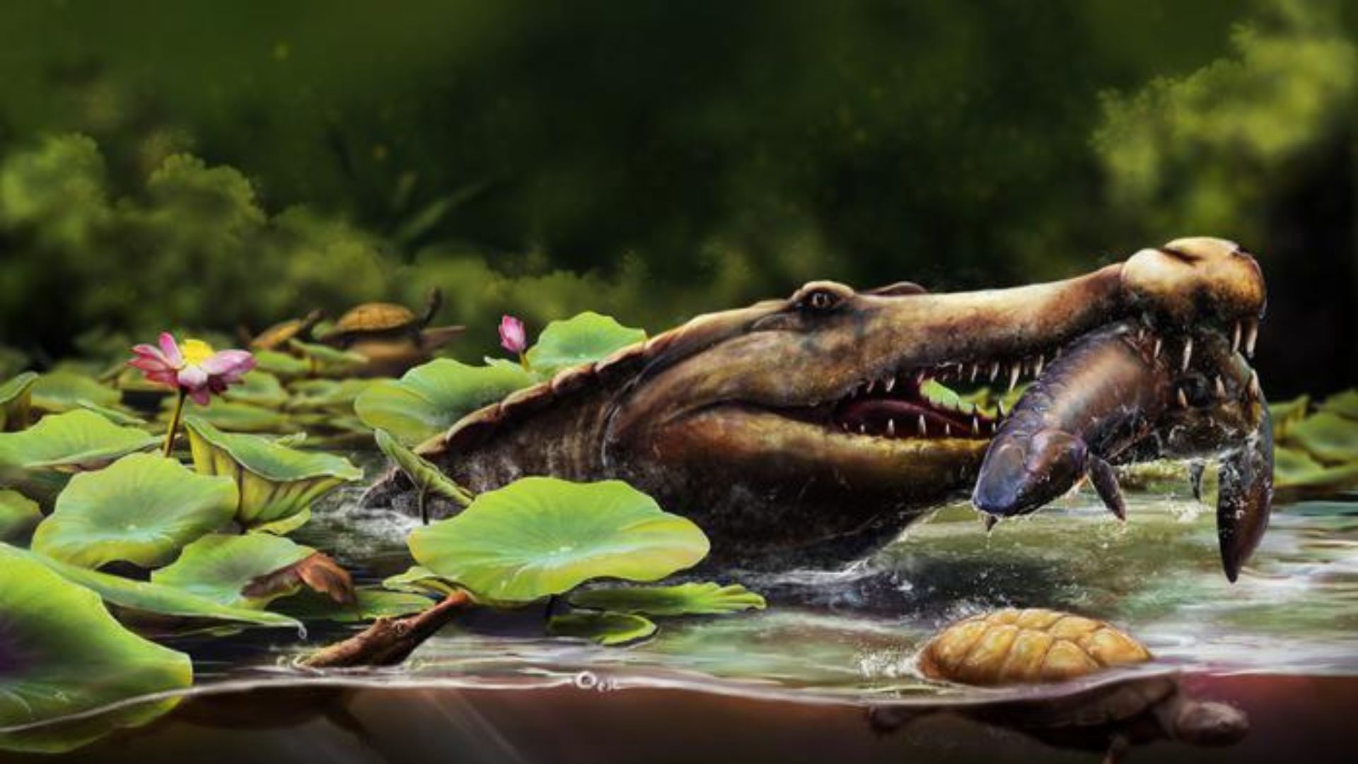 80 million-year-old fossil of marine crocodile with needle-sharp teeth ...