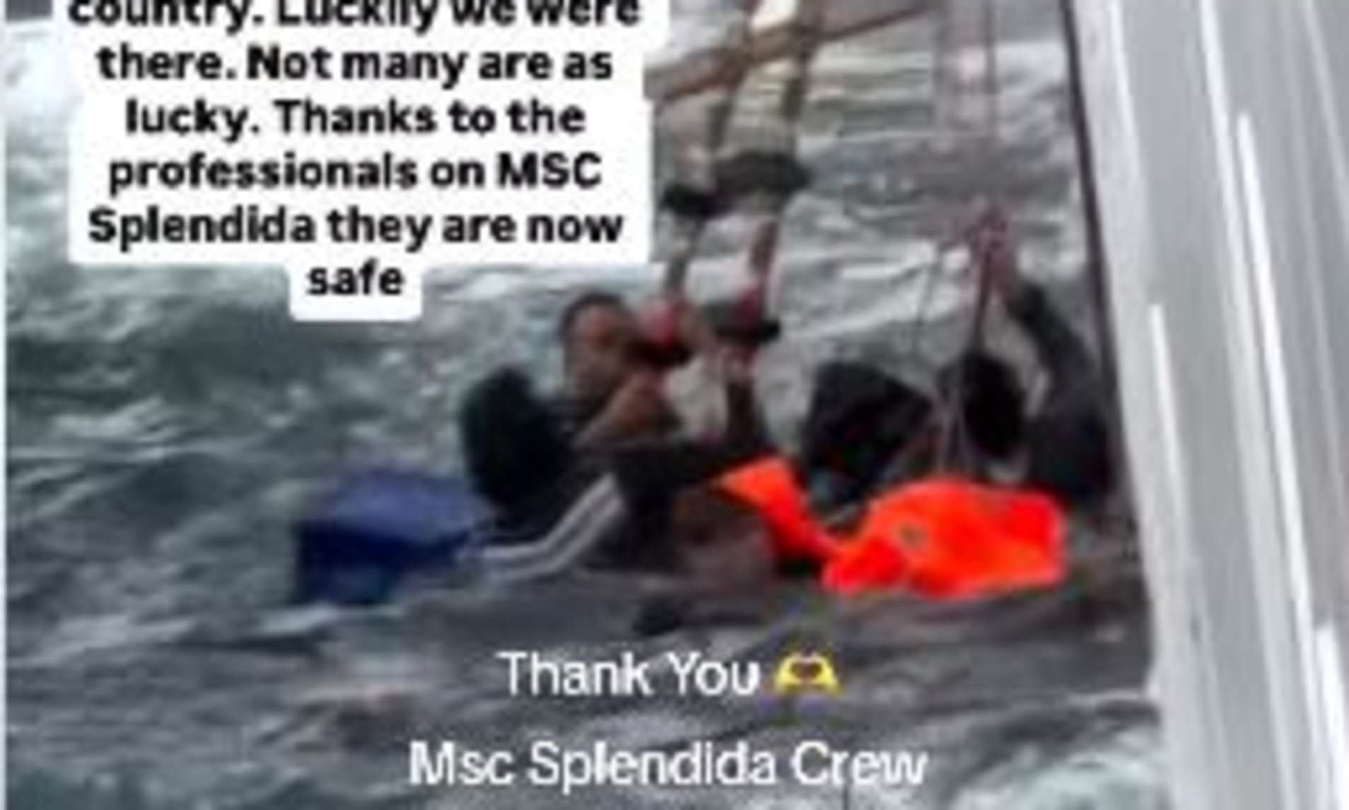 The dramatic moment cruise ship passengers rescue 19 migrants from ...