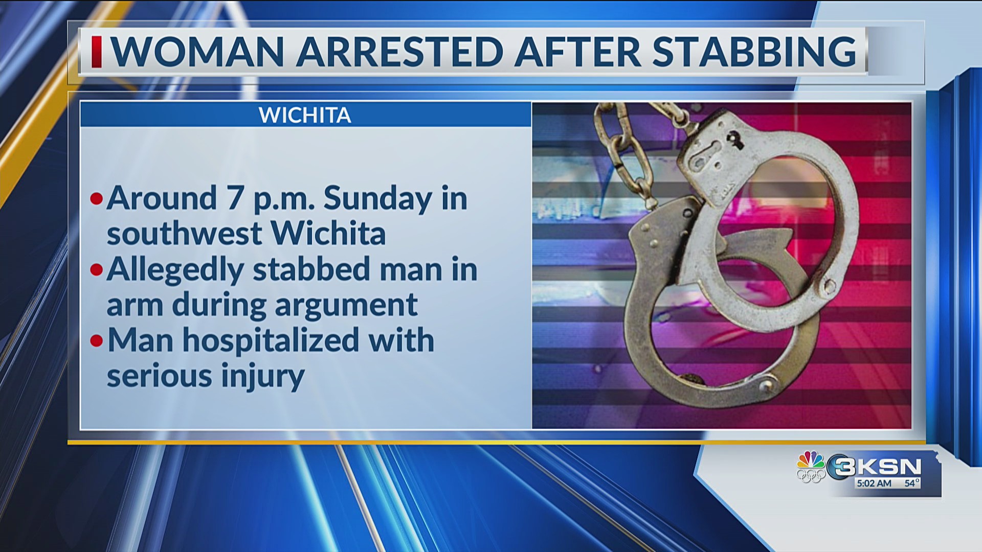 Man stabbed during an argument; woman arrested