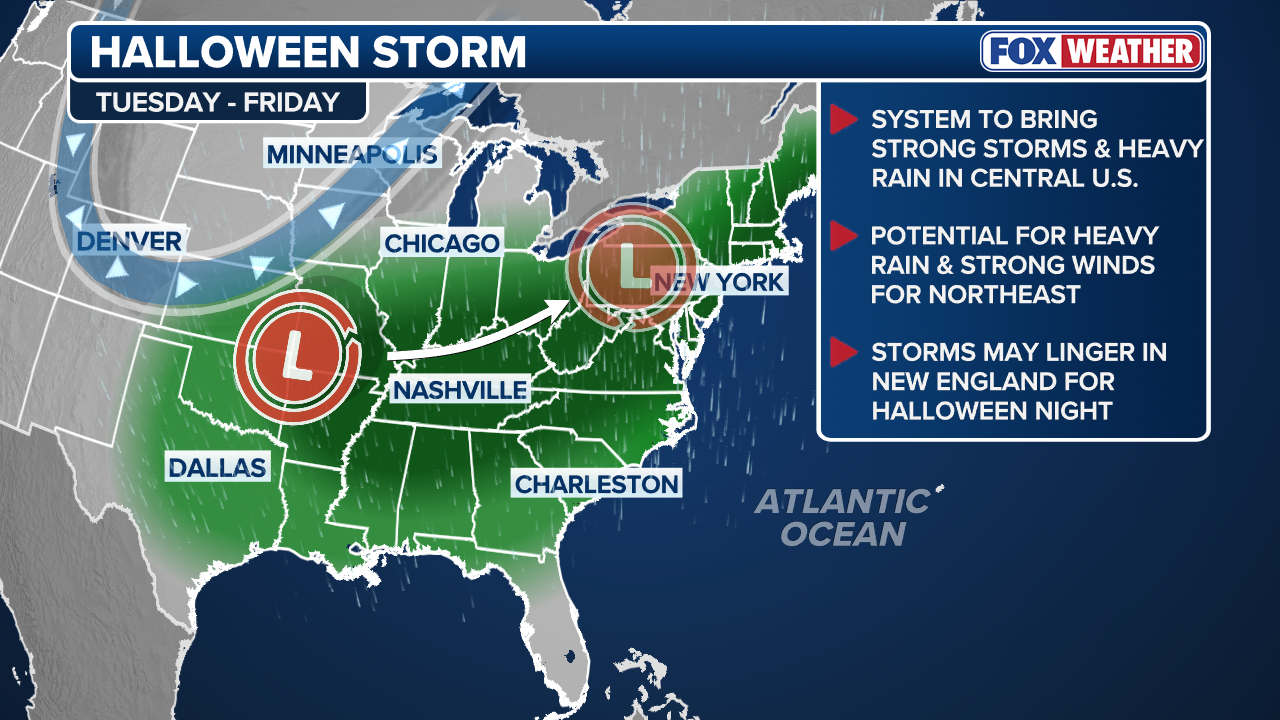 Halloween forecast brings rain to eastern US ahead of trick-or-treating ...