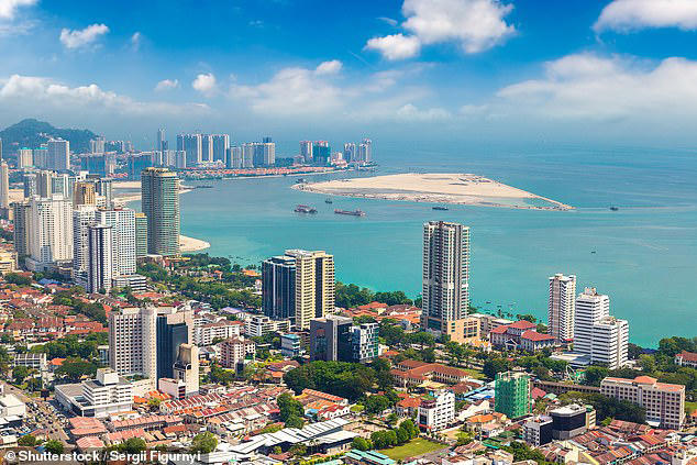 Departing from Port Klang in Malaysia on 29 November, the ship will sail for three days on the western coast through Penang (pictured) and Langkawi, before returning to its starting point