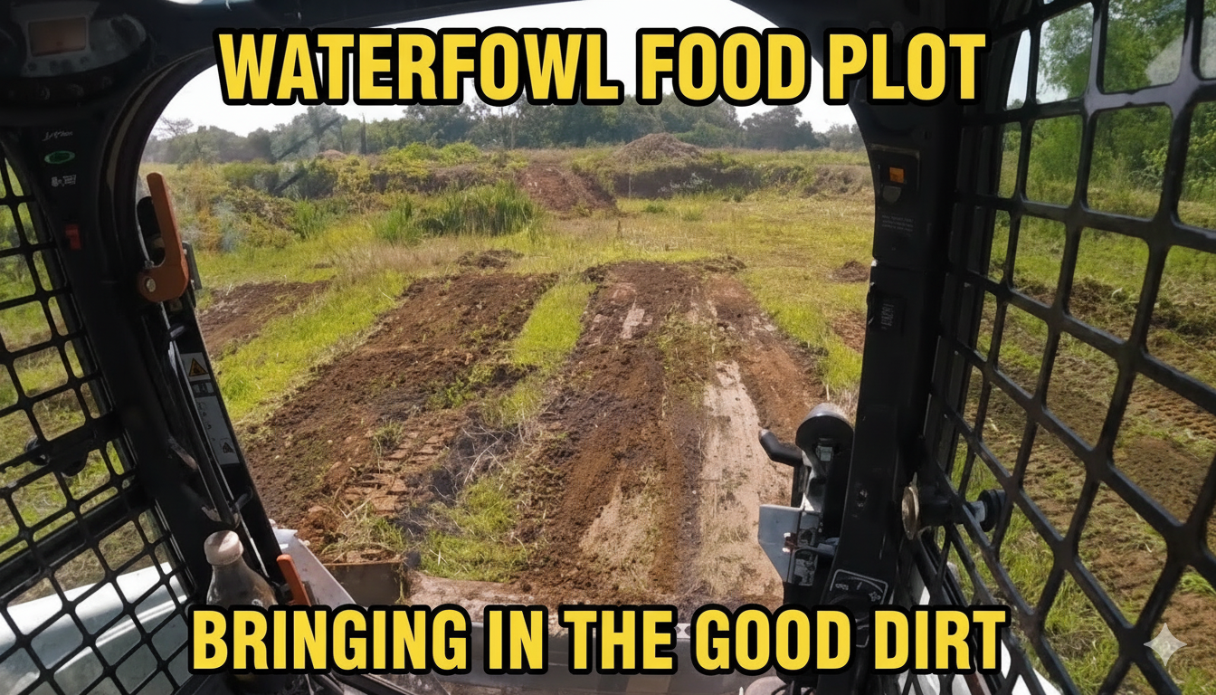 Waterfowl food plot – Bringing in the good dirt