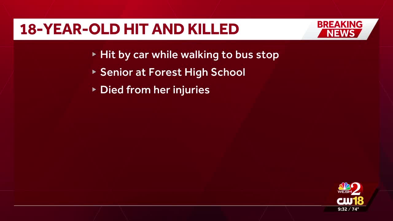 High school senior hit, killed while walking to bus stop in Ocala ...