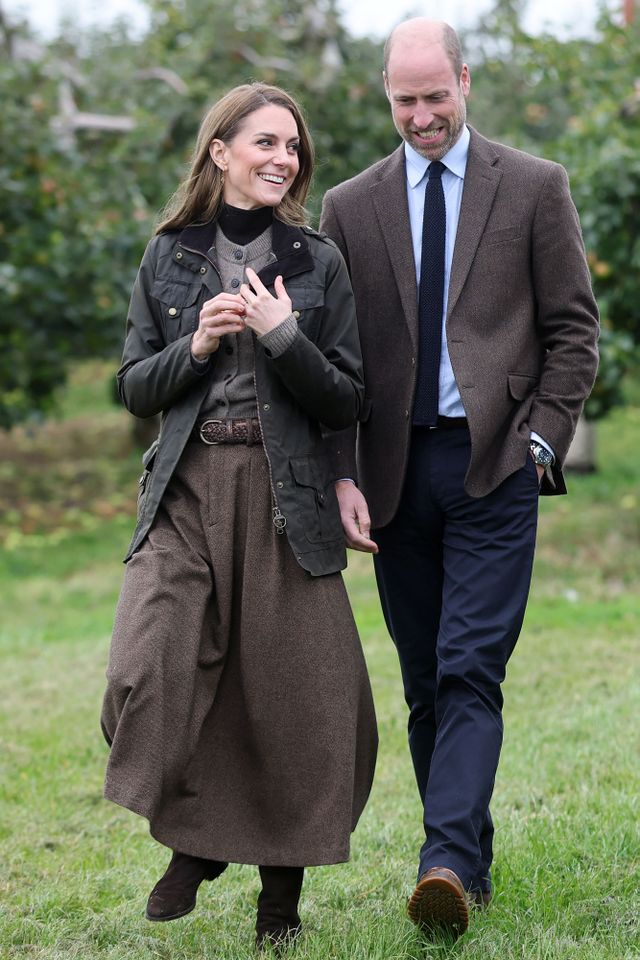 Catherine, Princess of Wales and Prince William, Prince of Wales tour Long Meadow