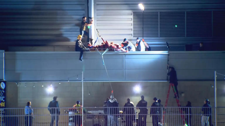 Worker in critical condition after falling 50 feet from Acrisure ...