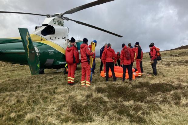Woman airlifted to hospital after dislocating shoulder in fall