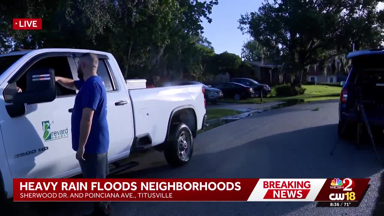 830am sunrise liveshot Paola titusville flooding