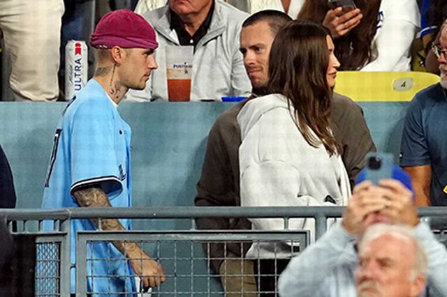 Justin and Hailey Bieber Root for Toronto Blue Jays at World Series ...