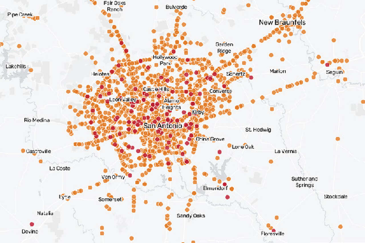 Map: Explore a decade of San Antonio road rage incidents