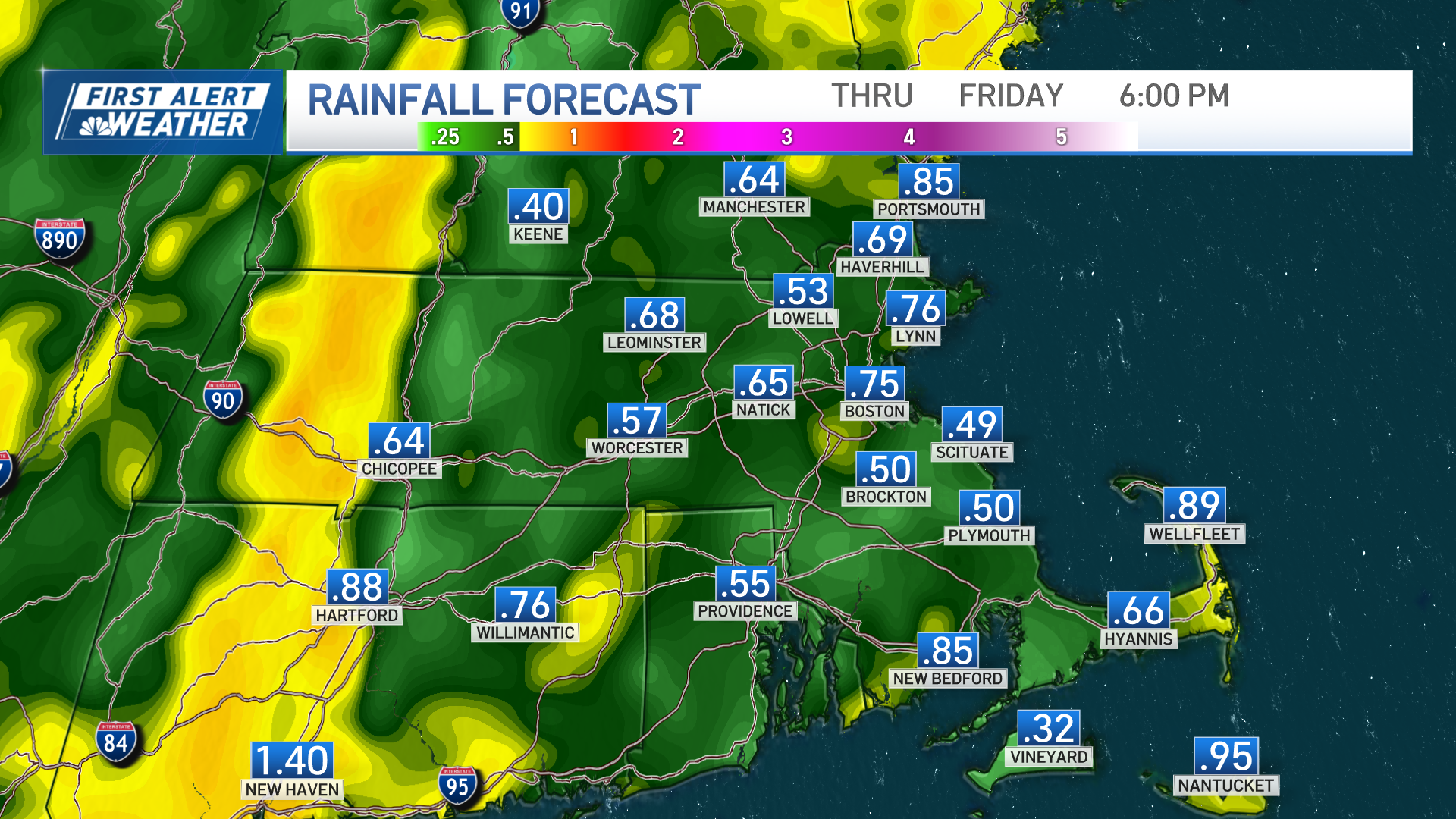 Latest on storm system bringing wind and rain this week to New England