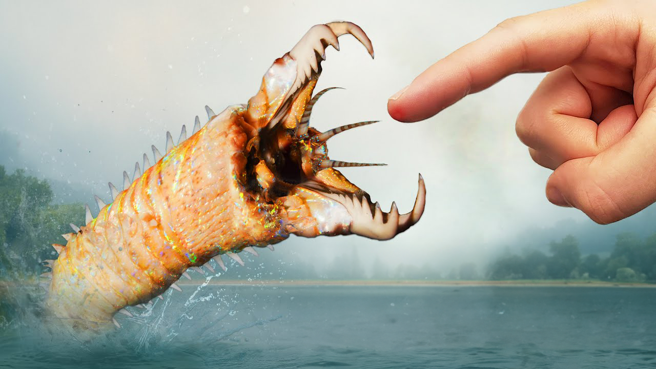 Rare giant bobbit worm caught on camera