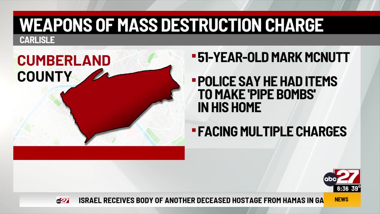 Man charged with possessing weapons of mass destruction