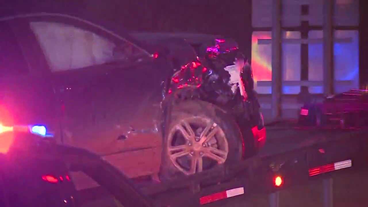 At least one car badly damaged in multi-vehicle crash at northwest OKC ...