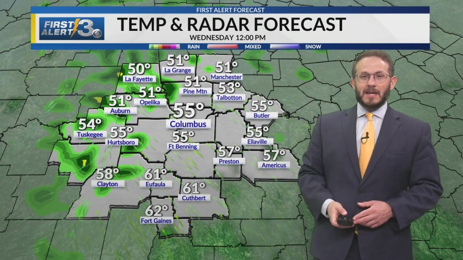 Stubborn clouds stick around today; showers return by Wednesday morning