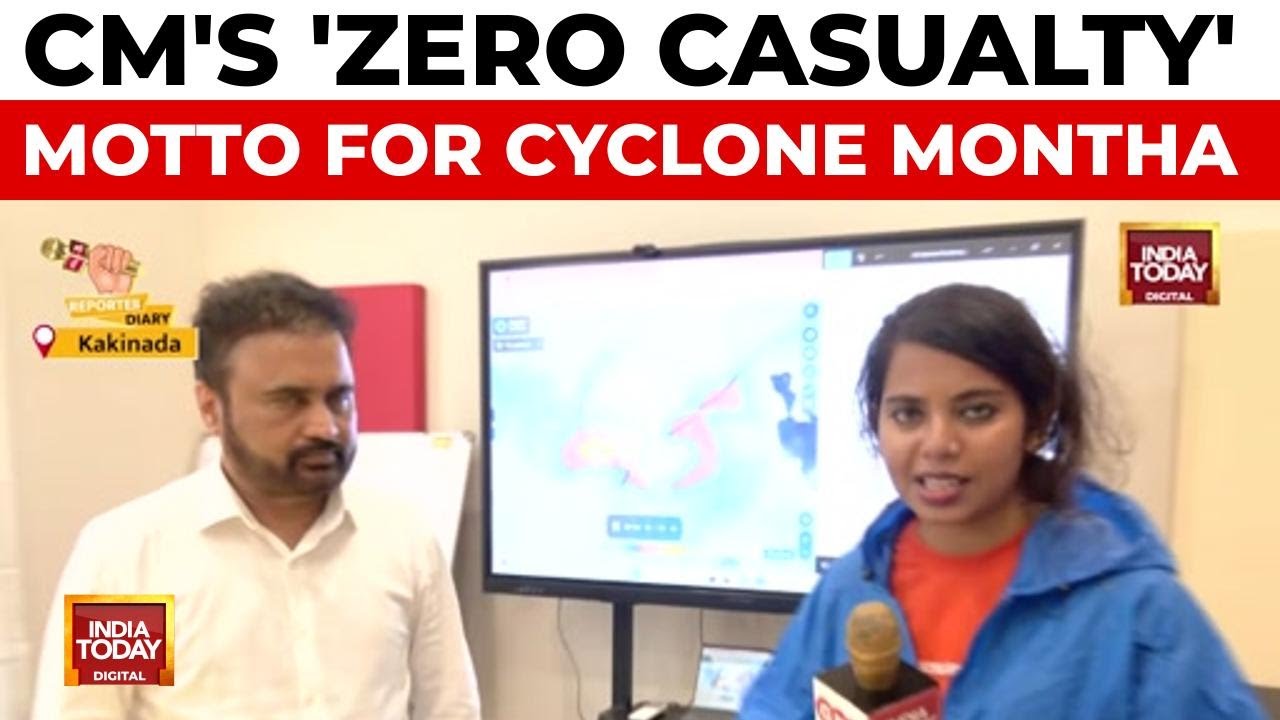 Cyclone Montha Slams AP Coast! CM Naidu's 'Zero Casualty' Mission Activated