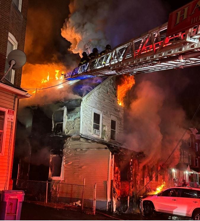 Nine displaced in Hartford fire