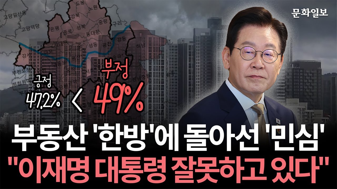 부동산 '한방'에 돌아선 '민심' "이재명 대통령 잘못하고 있다" [문화일보]