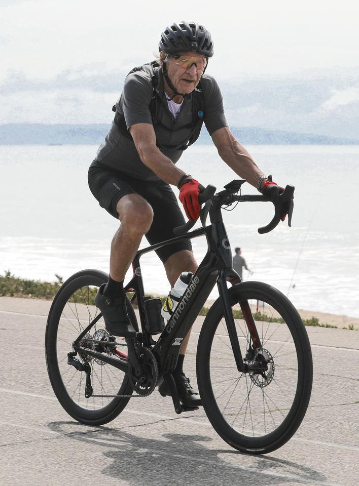 Harrison Ford, 83, Rides His Bicycle Along Los Angeles' Coastline