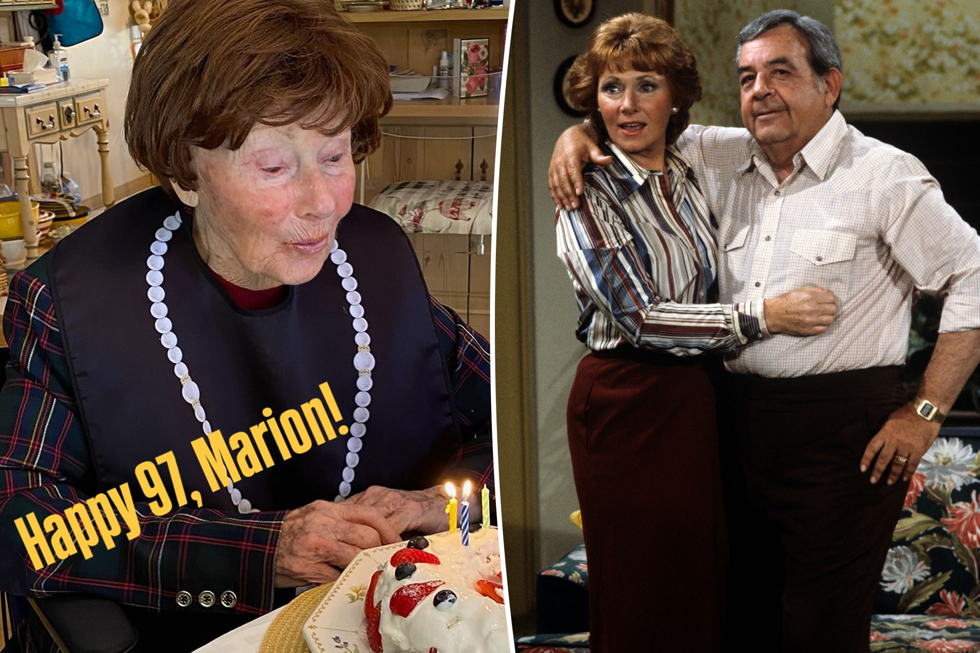 ‘Happy Days’ alum Marion Ross celebrates 97th birthday in rare photo ...