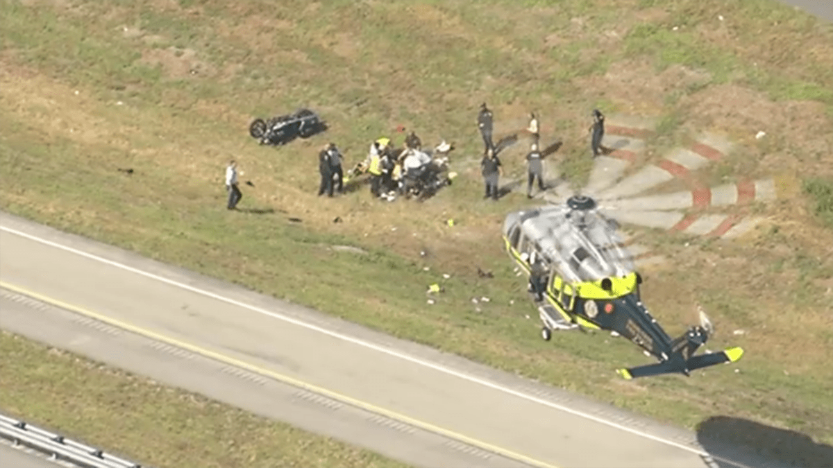 Officer airlifted to hospital after motorcycle crash in Miami-Dade