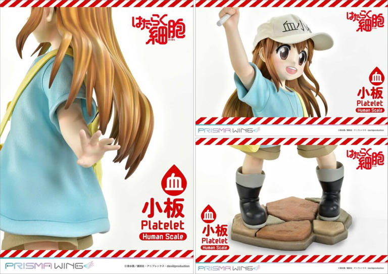 お値段50万超！『はたらく細胞』血小板ちゃんが巨大フィギュア化 全高100cmのヒューマンスケールで登場