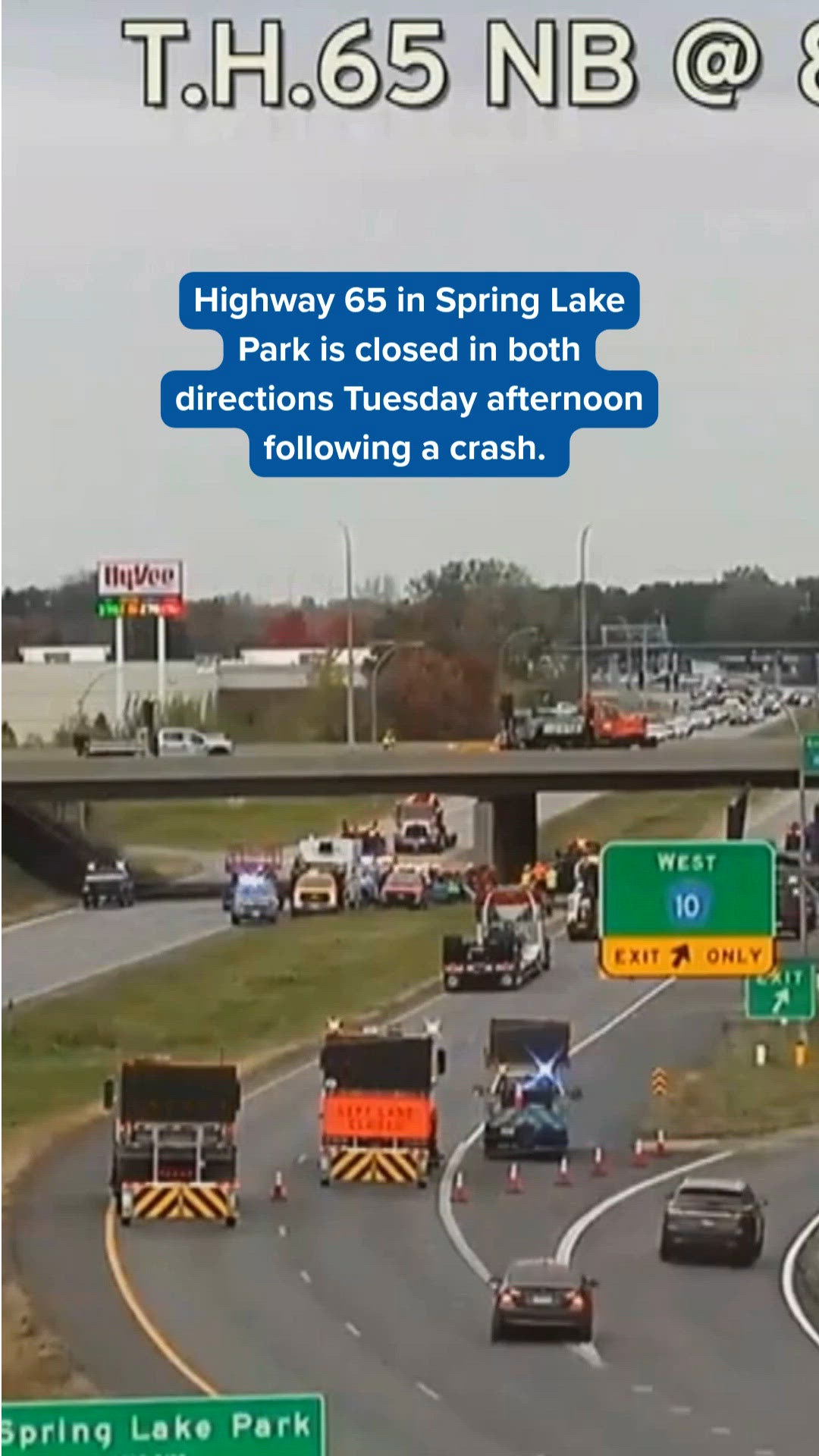 Highway 65 closed as state patrol investigates crash