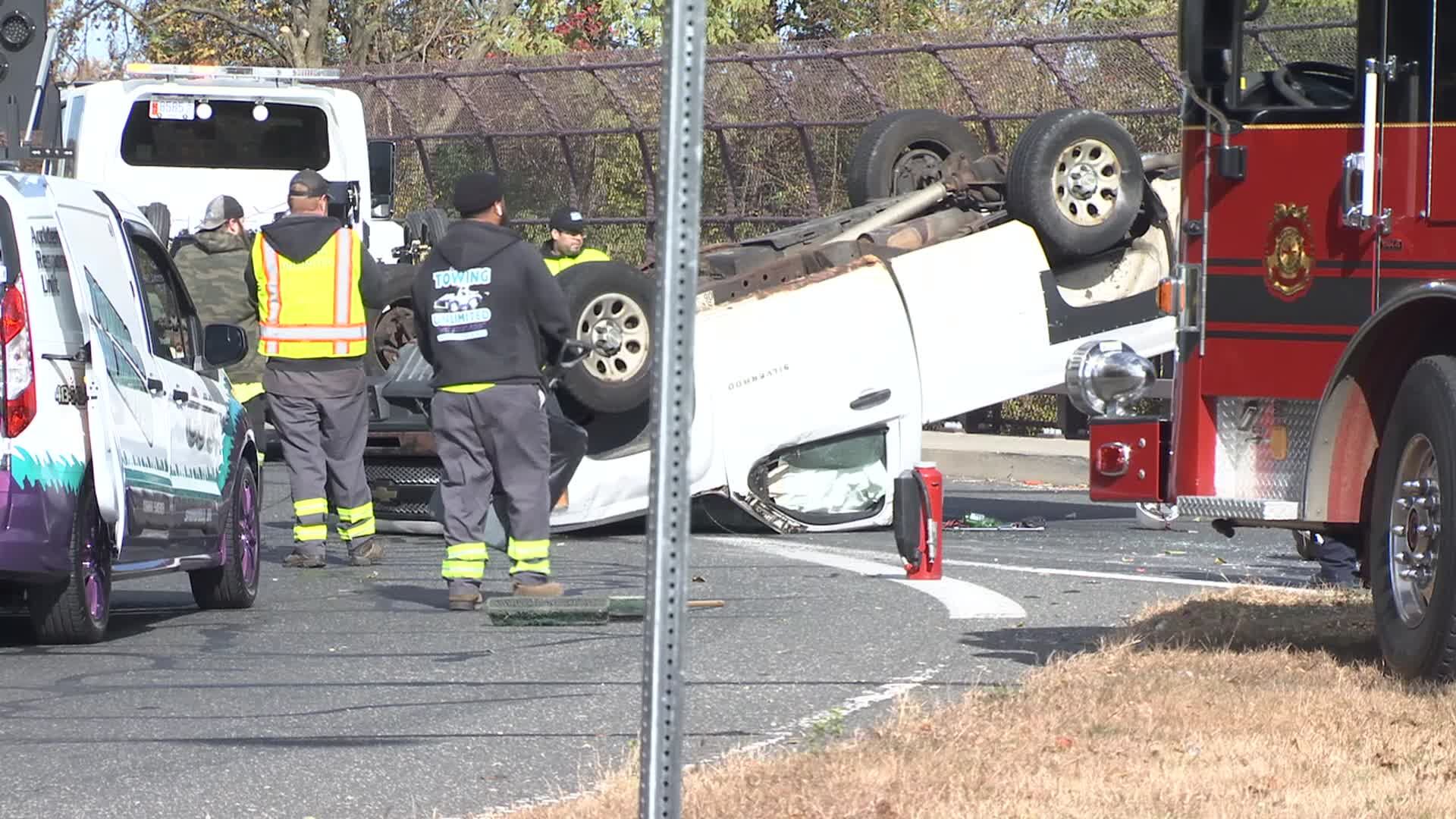 Truck rollover slows traffic near busy Springfield intersection