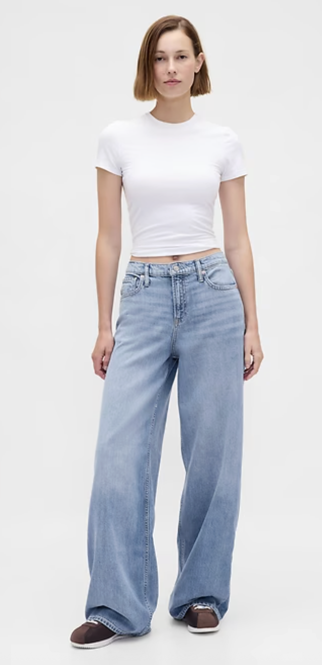Gap, Mid Rise UltraSoft Baggy Jeans